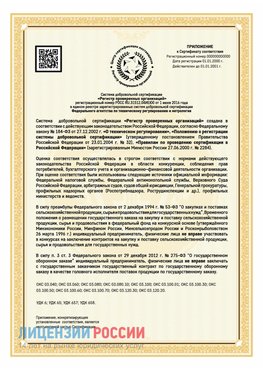 Приложение к сертификату для ИП Северобайкальск Сертификат СТО 03.080.02033720.1-2020